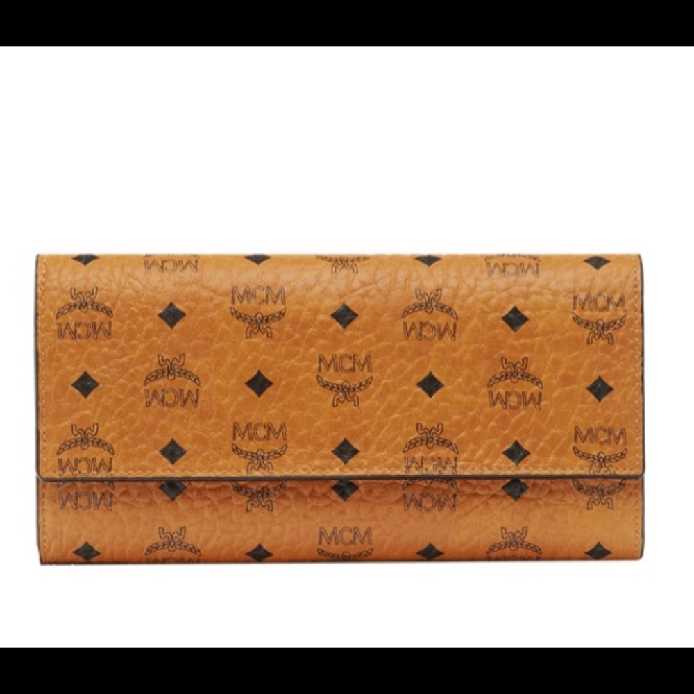 Authentic MCM Two Fold Wallet in Visetos Original